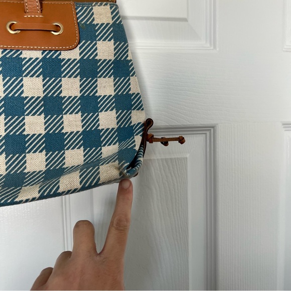 Dooney & Bourke vintage purse. Blue & white gingham - Picture 4 of 11
